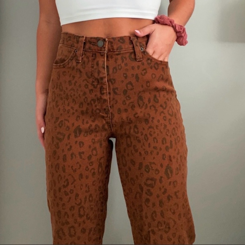 Leopard Brown Animal Print Pants/ Jeans